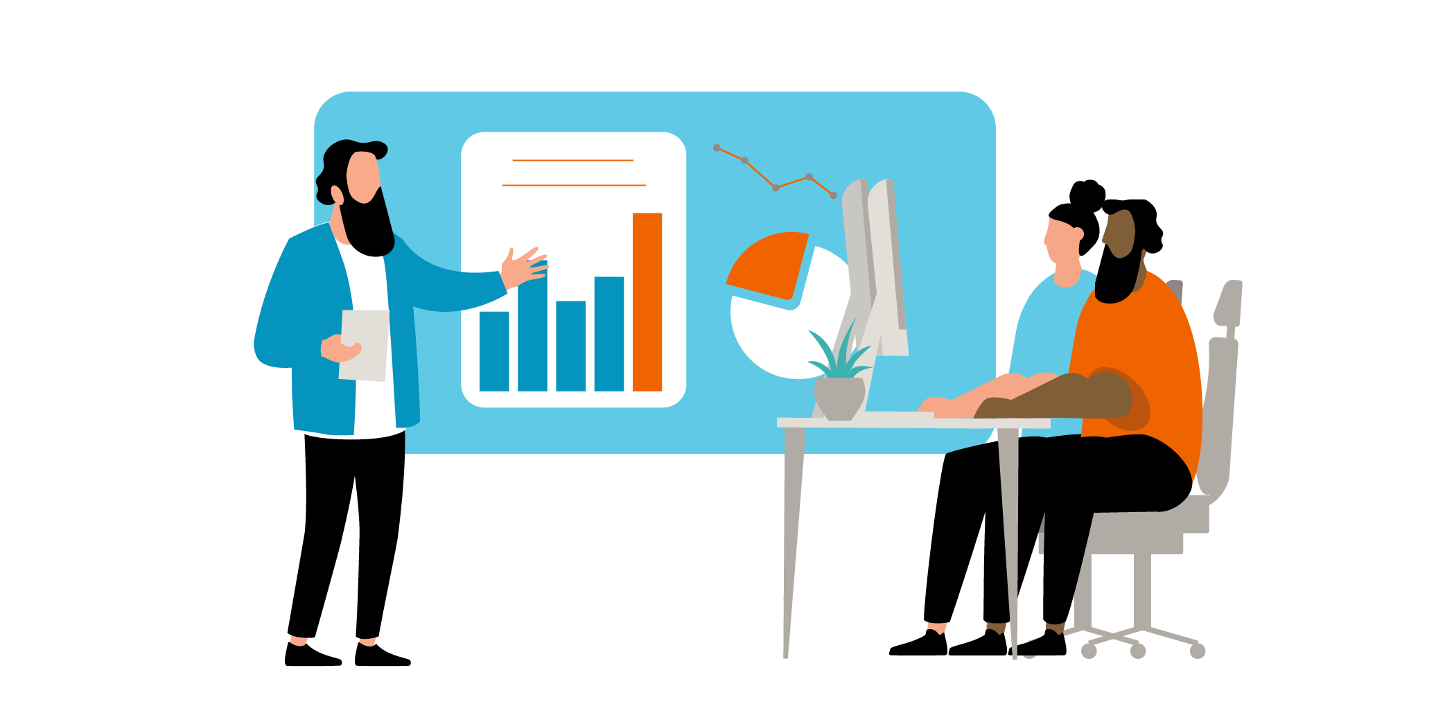 Training themed illustration - Product leadership